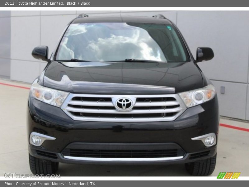 Black / Black 2012 Toyota Highlander Limited