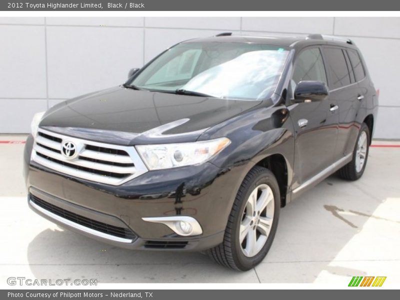 Black / Black 2012 Toyota Highlander Limited