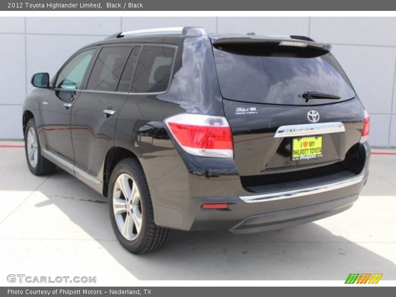 Black / Black 2012 Toyota Highlander Limited