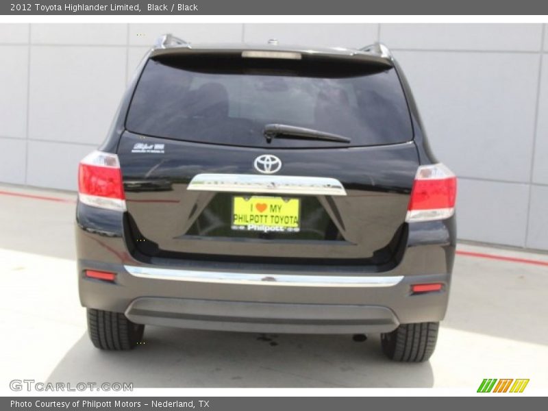 Black / Black 2012 Toyota Highlander Limited