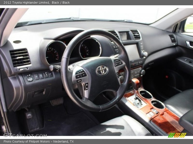 Black / Black 2012 Toyota Highlander Limited