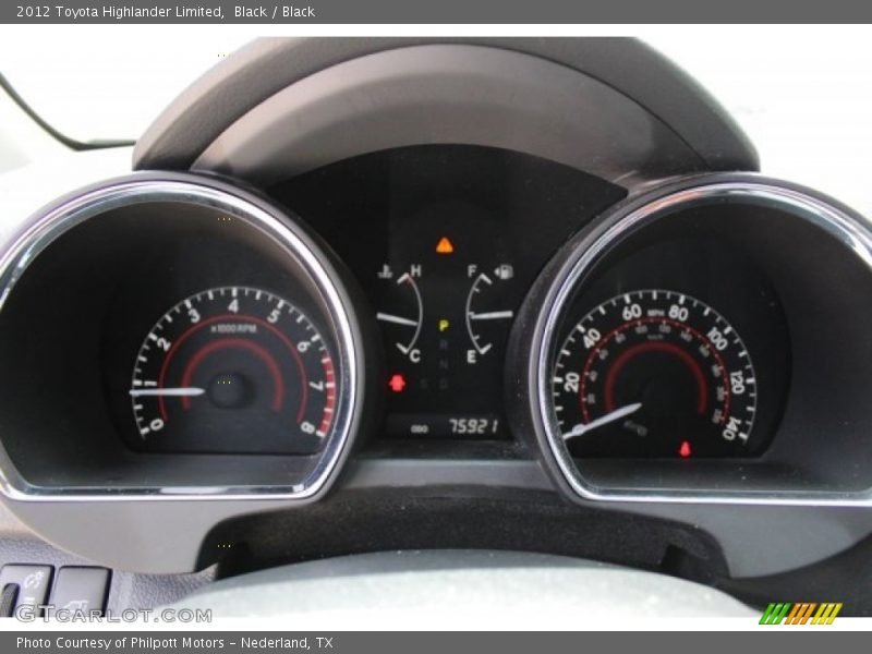 Black / Black 2012 Toyota Highlander Limited