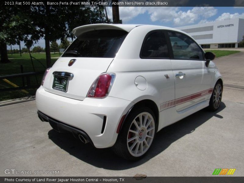 Bianco Perla (Pearl White Tri-Coat) / Abarth Nero/Nero (Black/Black) 2013 Fiat 500 Abarth