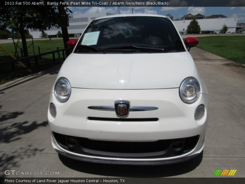 Bianco Perla (Pearl White Tri-Coat) / Abarth Nero/Nero (Black/Black) 2013 Fiat 500 Abarth