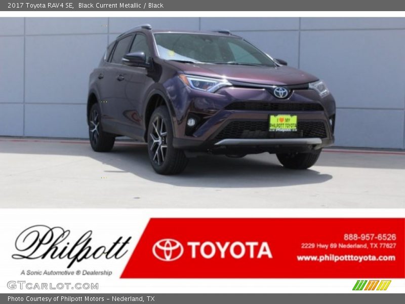 Black Current Metallic / Black 2017 Toyota RAV4 SE