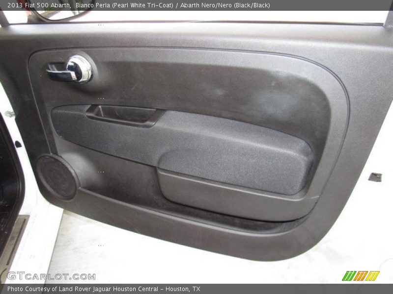 Bianco Perla (Pearl White Tri-Coat) / Abarth Nero/Nero (Black/Black) 2013 Fiat 500 Abarth