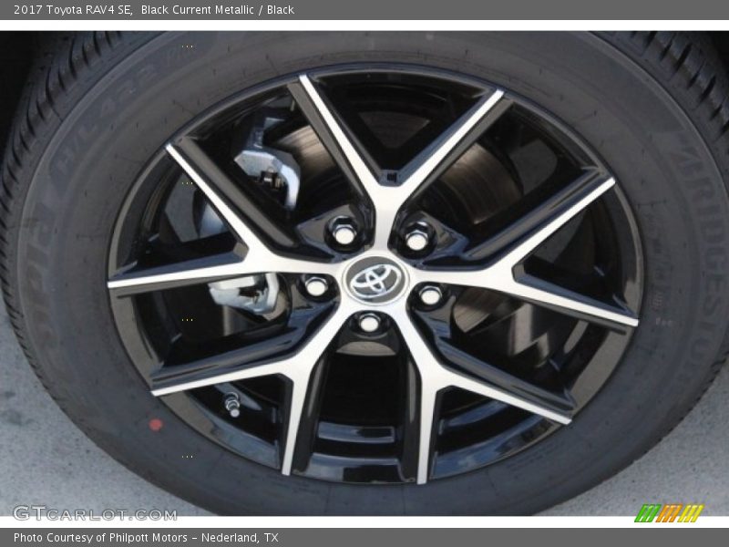 Black Current Metallic / Black 2017 Toyota RAV4 SE