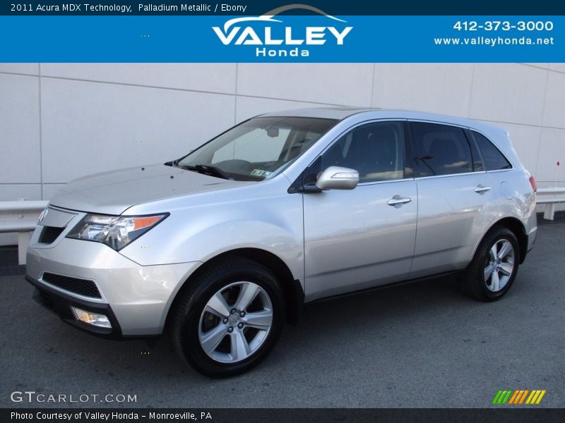 Palladium Metallic / Ebony 2011 Acura MDX Technology