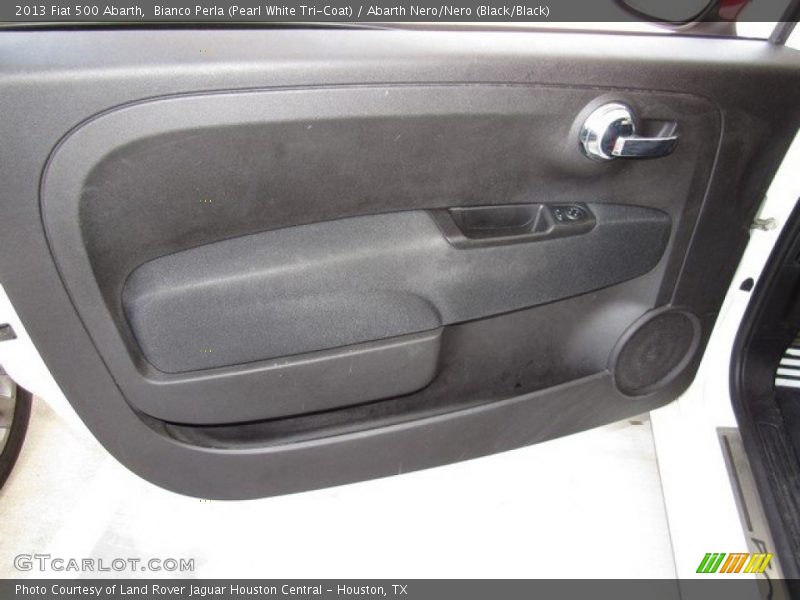 Bianco Perla (Pearl White Tri-Coat) / Abarth Nero/Nero (Black/Black) 2013 Fiat 500 Abarth