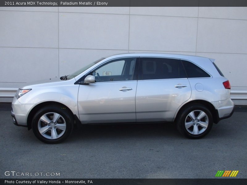 Palladium Metallic / Ebony 2011 Acura MDX Technology
