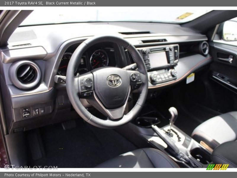 Black Current Metallic / Black 2017 Toyota RAV4 SE