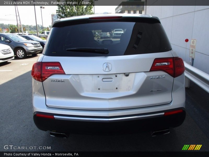 Palladium Metallic / Ebony 2011 Acura MDX Technology