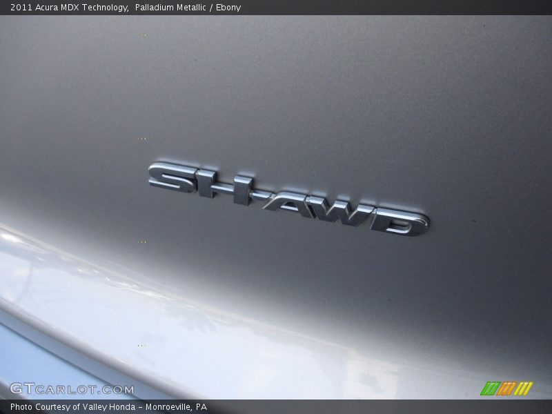 Palladium Metallic / Ebony 2011 Acura MDX Technology