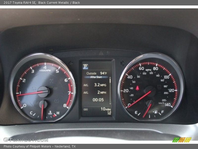 Black Current Metallic / Black 2017 Toyota RAV4 SE