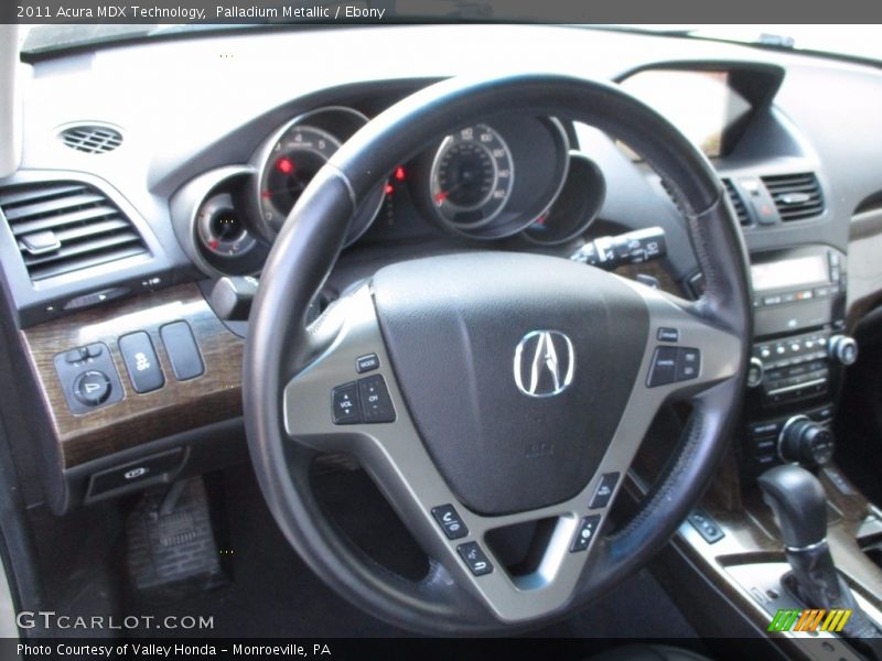 Palladium Metallic / Ebony 2011 Acura MDX Technology