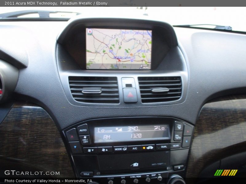 Palladium Metallic / Ebony 2011 Acura MDX Technology