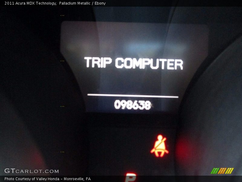 Palladium Metallic / Ebony 2011 Acura MDX Technology