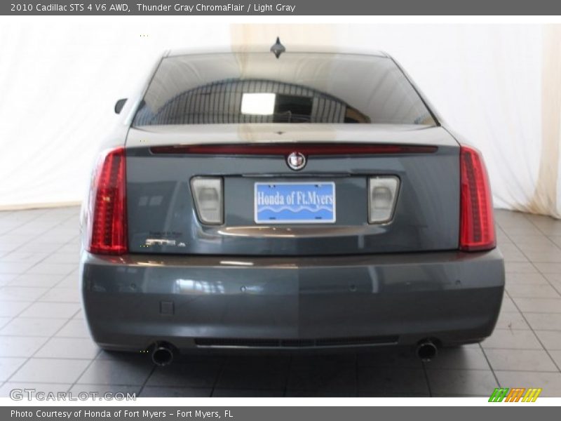 Thunder Gray ChromaFlair / Light Gray 2010 Cadillac STS 4 V6 AWD