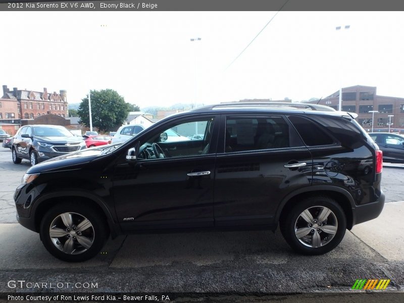 Ebony Black / Beige 2012 Kia Sorento EX V6 AWD