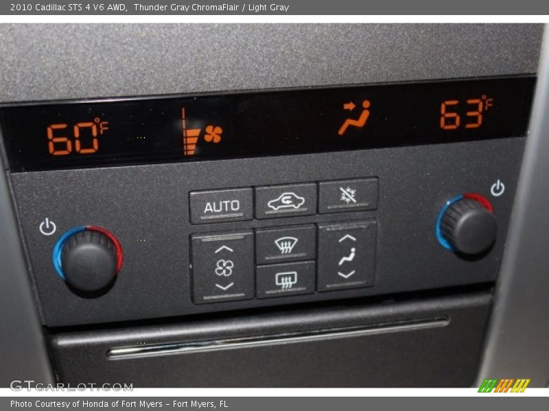 Thunder Gray ChromaFlair / Light Gray 2010 Cadillac STS 4 V6 AWD