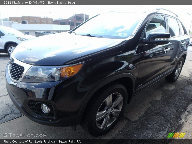 Ebony Black / Beige 2012 Kia Sorento EX V6 AWD