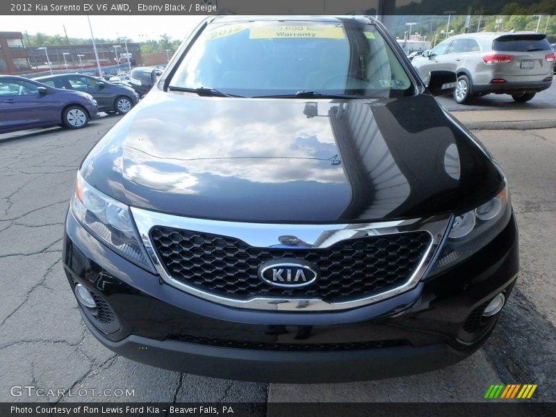 Ebony Black / Beige 2012 Kia Sorento EX V6 AWD