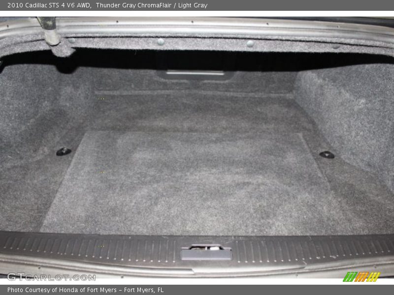Thunder Gray ChromaFlair / Light Gray 2010 Cadillac STS 4 V6 AWD
