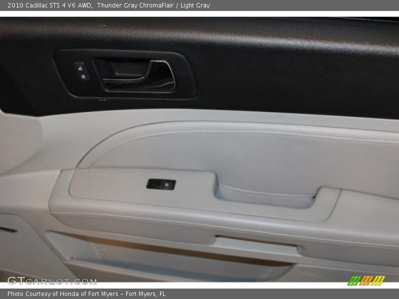 Thunder Gray ChromaFlair / Light Gray 2010 Cadillac STS 4 V6 AWD