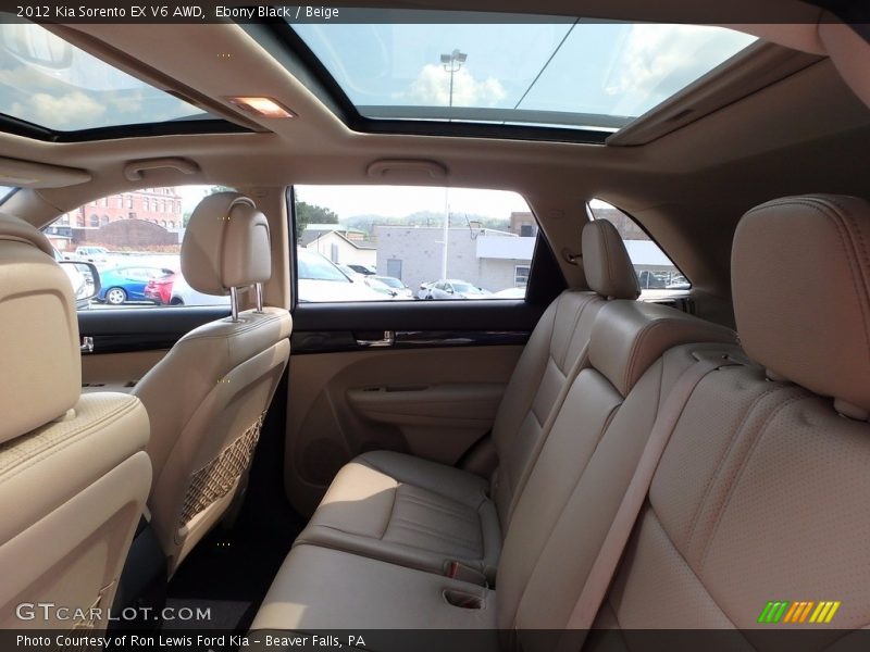 Ebony Black / Beige 2012 Kia Sorento EX V6 AWD