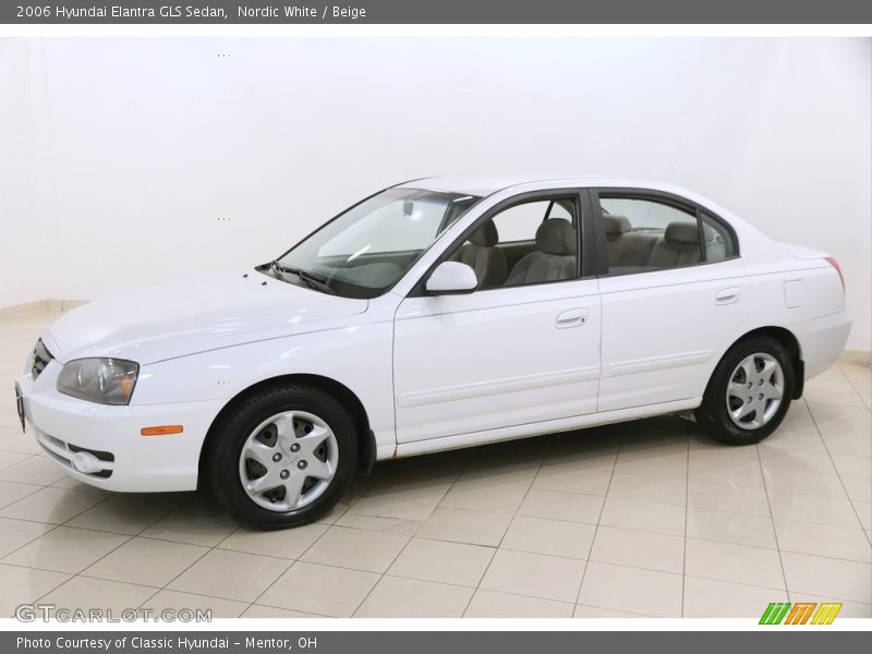 Nordic White / Beige 2006 Hyundai Elantra GLS Sedan