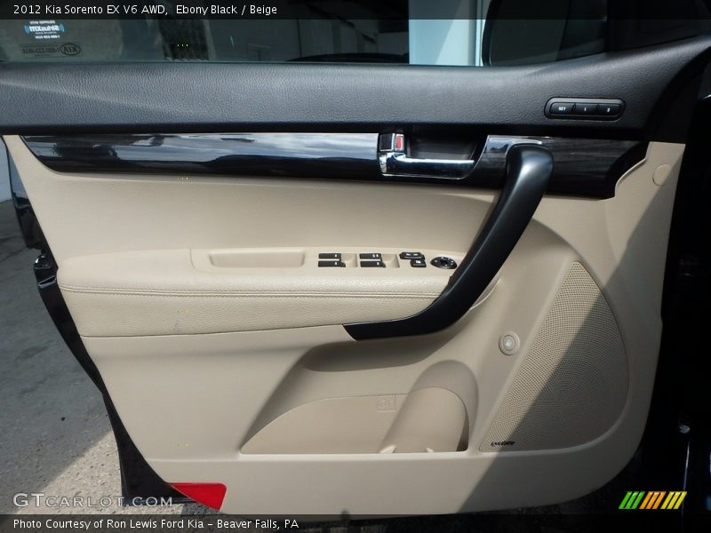 Ebony Black / Beige 2012 Kia Sorento EX V6 AWD