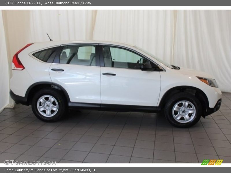 White Diamond Pearl / Gray 2014 Honda CR-V LX