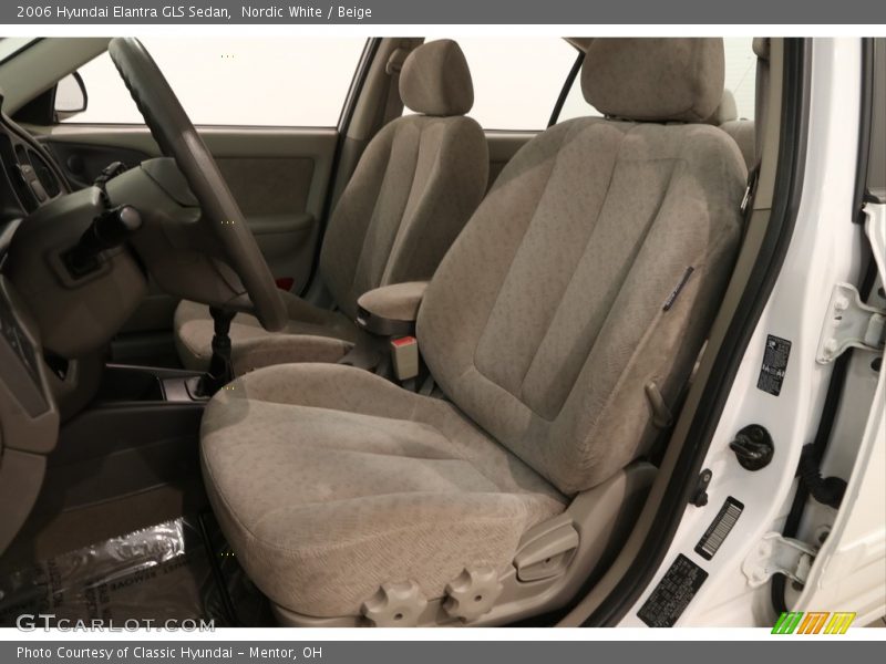 Nordic White / Beige 2006 Hyundai Elantra GLS Sedan