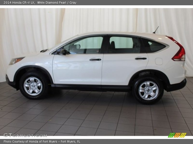 White Diamond Pearl / Gray 2014 Honda CR-V LX