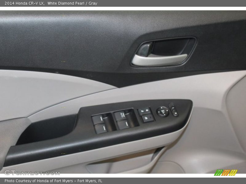 White Diamond Pearl / Gray 2014 Honda CR-V LX