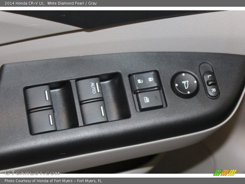 White Diamond Pearl / Gray 2014 Honda CR-V LX