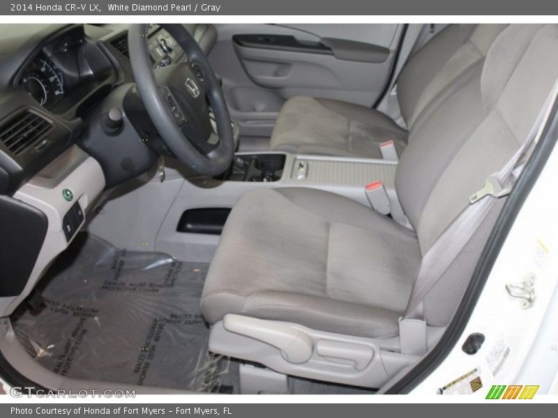 White Diamond Pearl / Gray 2014 Honda CR-V LX