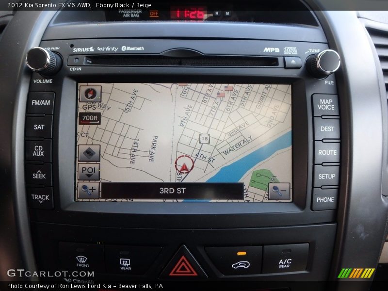 Ebony Black / Beige 2012 Kia Sorento EX V6 AWD