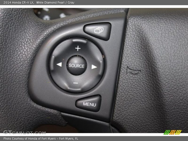 White Diamond Pearl / Gray 2014 Honda CR-V LX