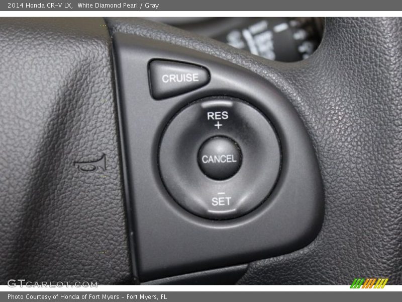 White Diamond Pearl / Gray 2014 Honda CR-V LX