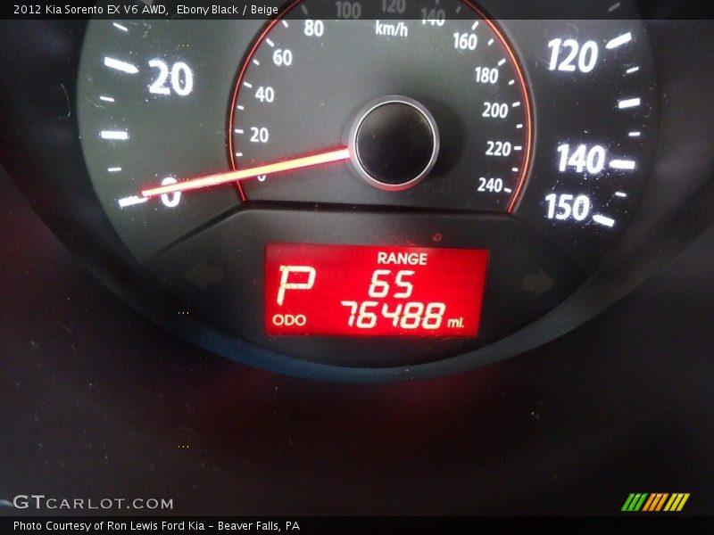 Ebony Black / Beige 2012 Kia Sorento EX V6 AWD