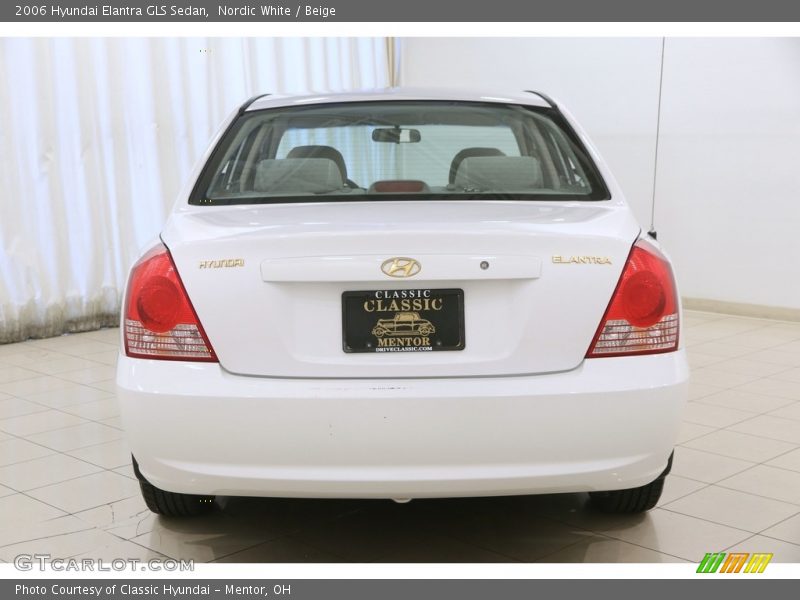 Nordic White / Beige 2006 Hyundai Elantra GLS Sedan