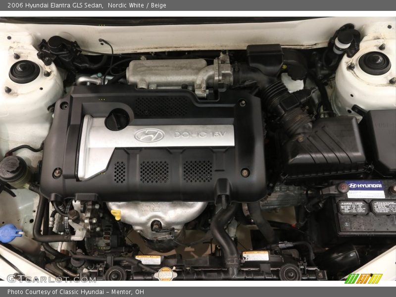 Nordic White / Beige 2006 Hyundai Elantra GLS Sedan
