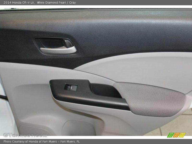 White Diamond Pearl / Gray 2014 Honda CR-V LX