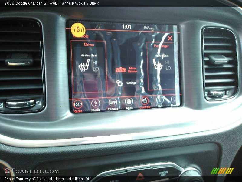White Knuckle / Black 2018 Dodge Charger GT AWD