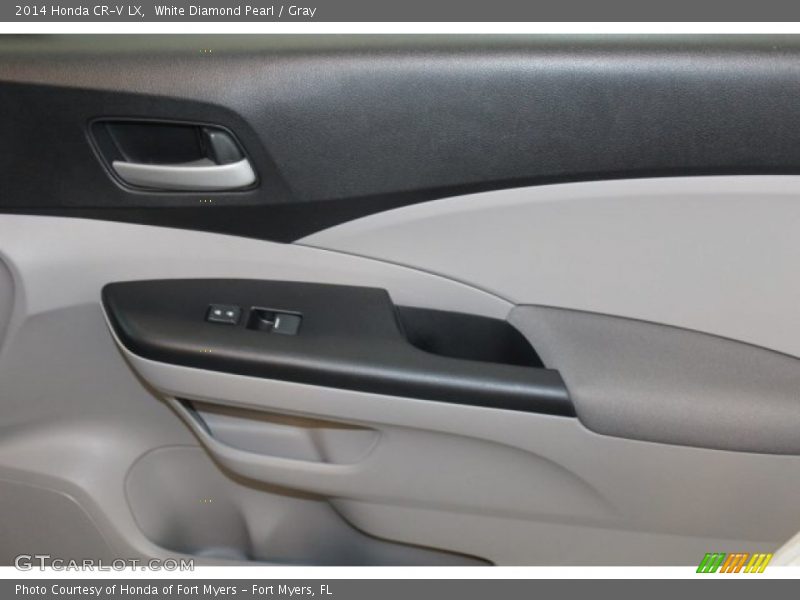 White Diamond Pearl / Gray 2014 Honda CR-V LX