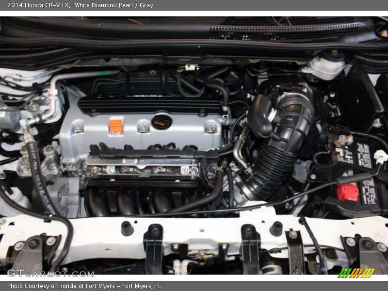 White Diamond Pearl / Gray 2014 Honda CR-V LX