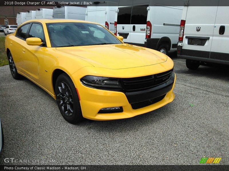 Yellow Jacket / Black 2018 Dodge Charger GT AWD