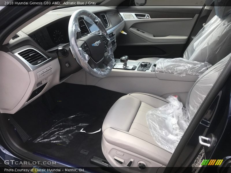 Adriatic Blue / Gray 2018 Hyundai Genesis G80 AWD
