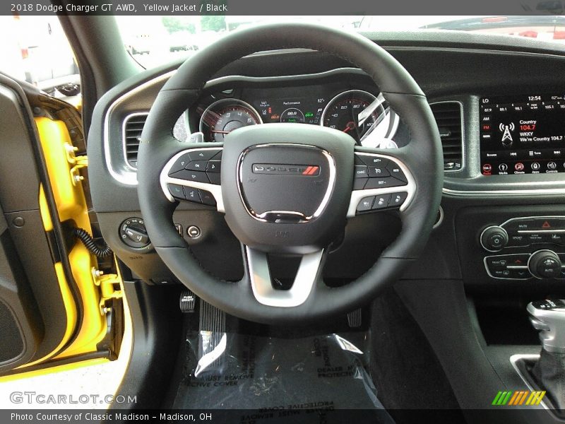 Yellow Jacket / Black 2018 Dodge Charger GT AWD